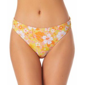 California Waves Juniors' Size XS Floral Printed Bikini Bottoms Yellow P224AFA